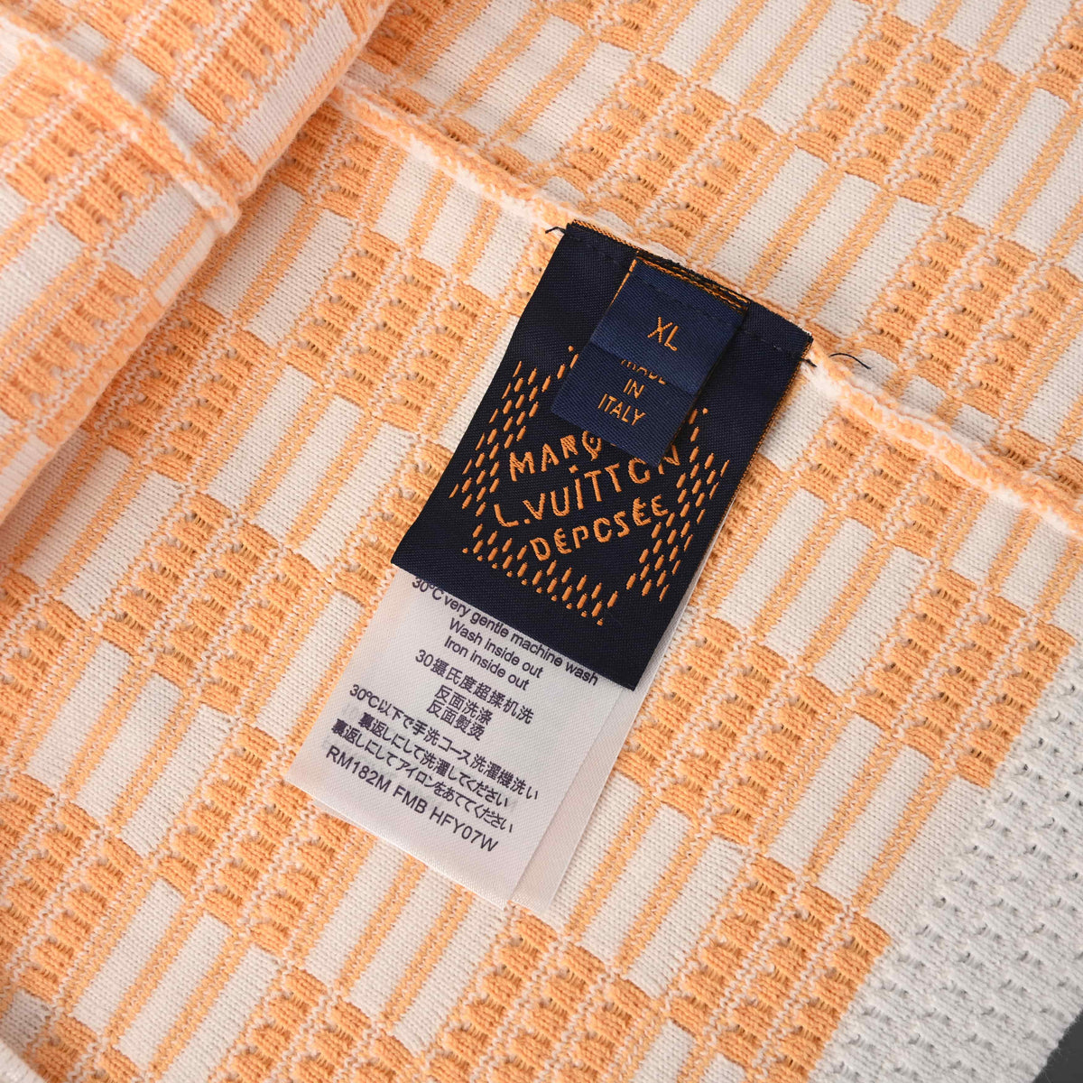 Louis Vuitton Checkerboard Jacquard Knit Shirt | Luxury Leather Patch