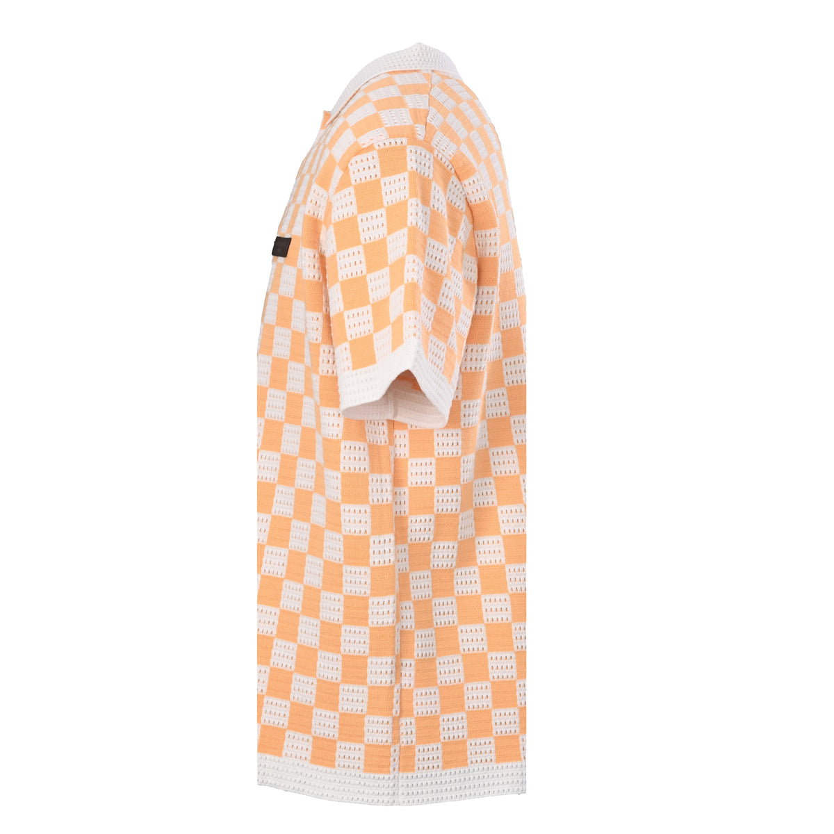 Louis Vuitton Checkerboard Jacquard Knit Shirt | Luxury Leather Patch