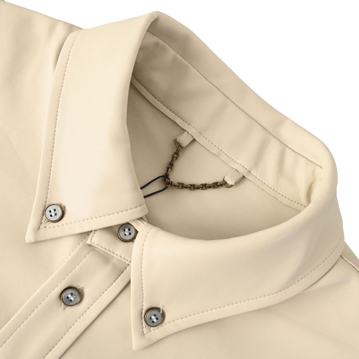 Louis Vuitton Logo Embroidered Single-Breasted Leather Jacket with Pockets | Luxury Designer Smart Casual Outerwear