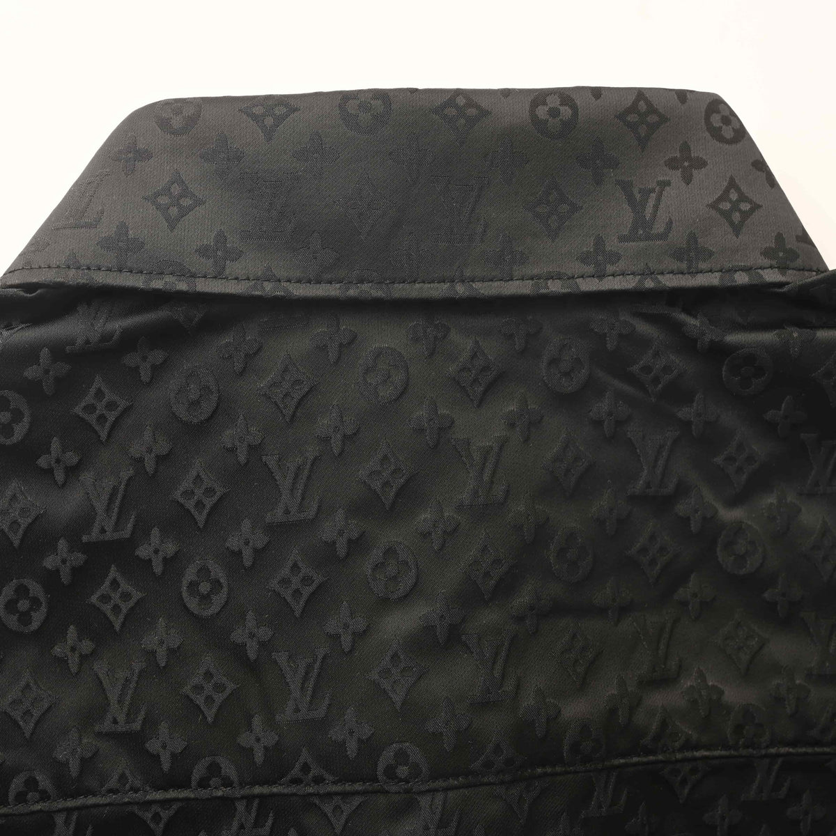 Louis Vuitton Subtle Jacquard Long-Sleeve Mulberry Silk Shirt | Designer Luxury Evening & Smart Casualwear