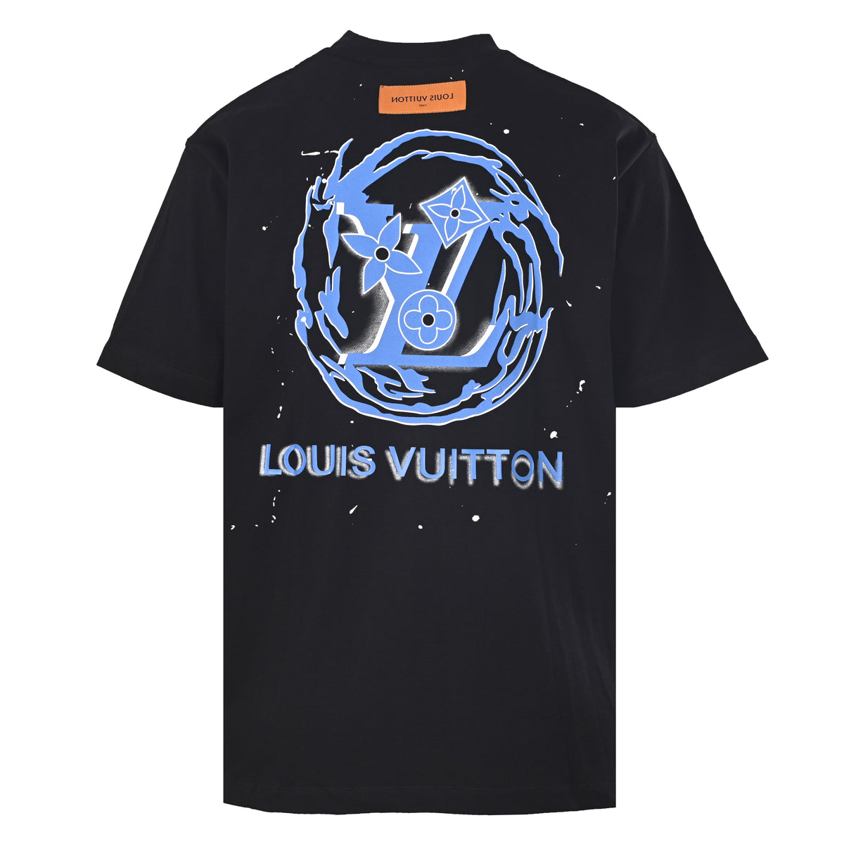 Louis Vuitton Blue Swirl Inkjet Print Tee | Designer Art-Inspired Style