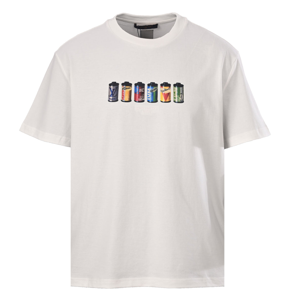 Louis Vuitton Film Canister Graphic T-Shirt | Short Sleeve Designer Tee for Casual Streetwear