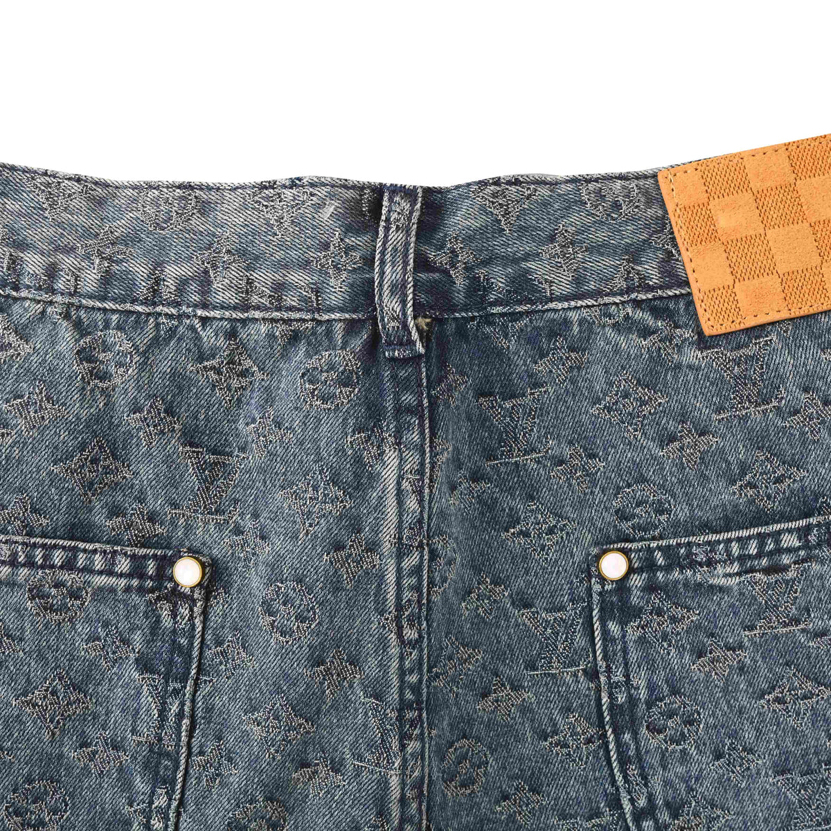 Louis Vuitton All-Over Monogram Jacquard Denim Shorts | Luxury Streetwear