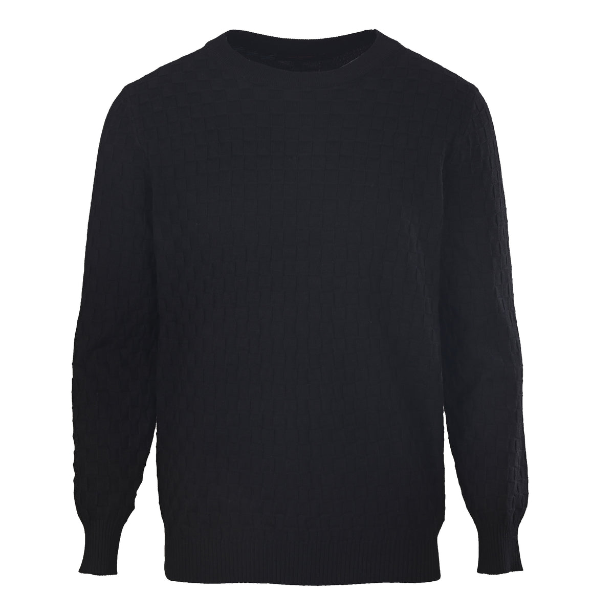 Louis Vuitton Three-Tone Checkerboard Knit Sweater | Wool Crewneck Pullover with Graphic Geometric Style
