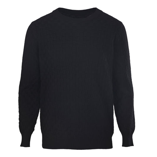 Louis Vuitton Three-Tone Checkerboard Knit Sweater | Wool Crewneck Pullover with Graphic Geometric Style