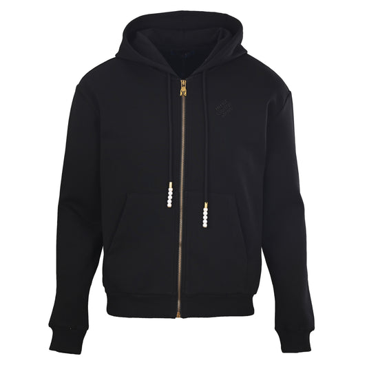 Louis Vuitton Beaded Pendant Embroidered Hoodie | Designer Casual Style