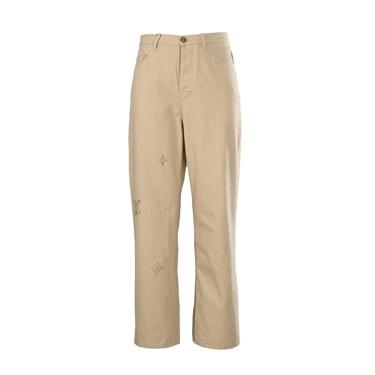 Louis Vuitton Monogram Signature Embroidered Jeans | Luxury Streetwear