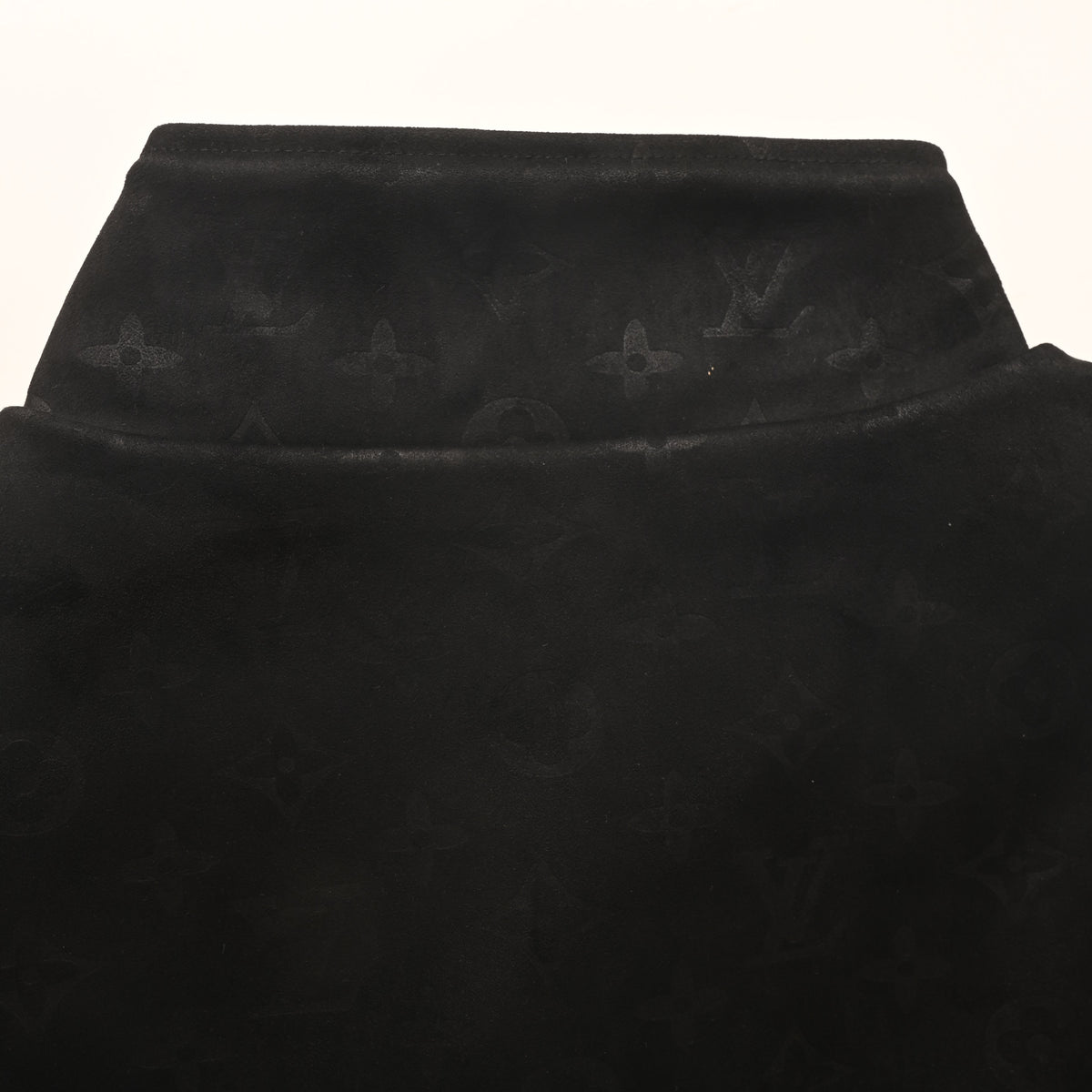 Louis Vuitton Airplane Embossed Suede Leather Jacket | Stand Collar Designer Outerwear with Aviation-Inspired Streetwear Style