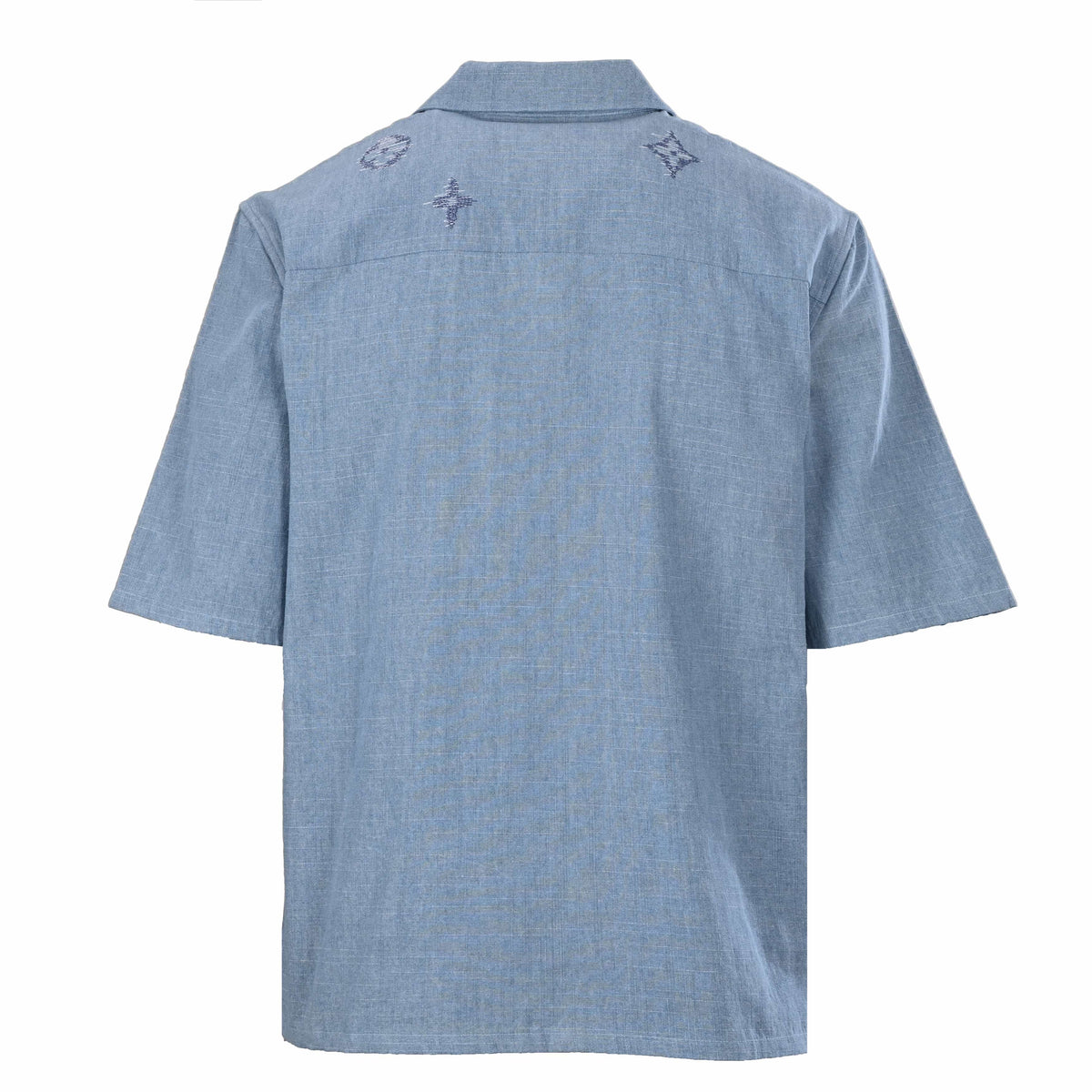 Louis Vuitton Embroidered Chambray Shirt | Designer Short-Sleeve Casual
