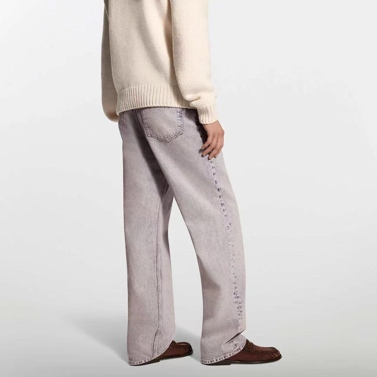 Louis Vuitton Purple Acid Wash Straight-Leg Jeans