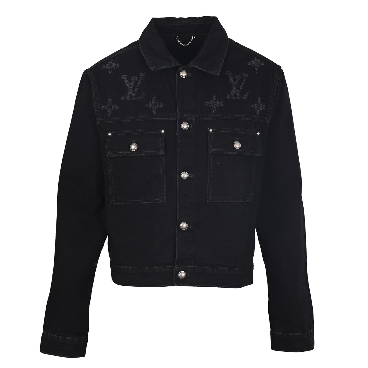 Louis Vuitton Washed Distressed Denim Jacket | Luxury Streetwear Outerwear
