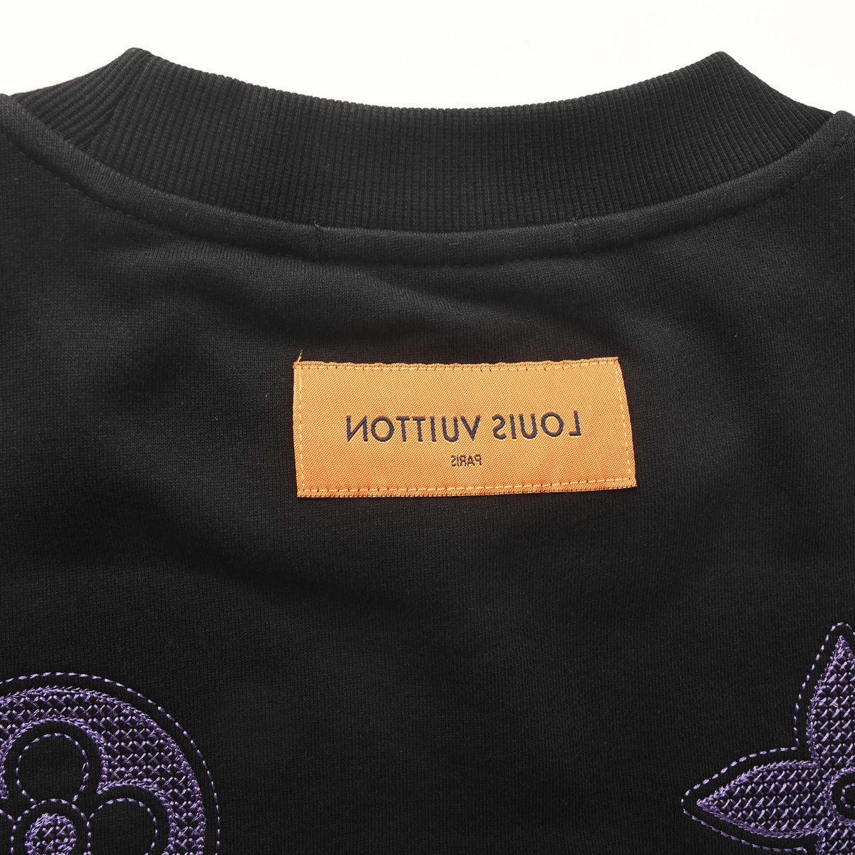 Louis Vuitton Monogram Letter Embroidered Crewneck Sweatshirt | Designer Casual Pullover for Modern Streetwear