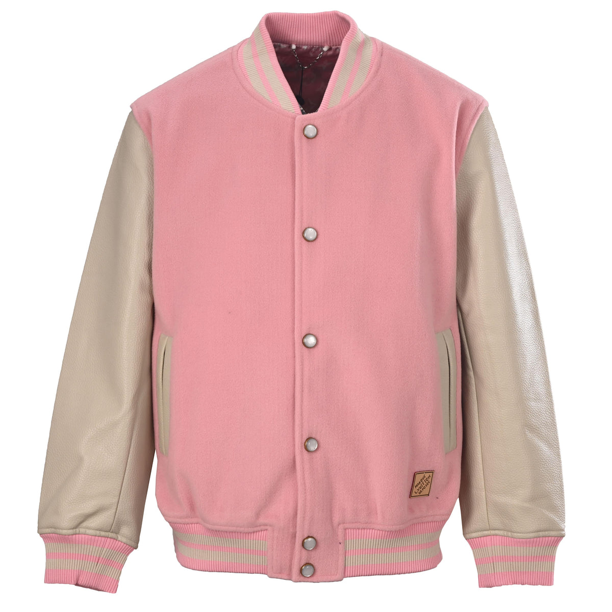 Louis Vuitton Monogram-Lined Varsity Jacket with Statement Back Lettering | Designer Baseball Streetwear Style