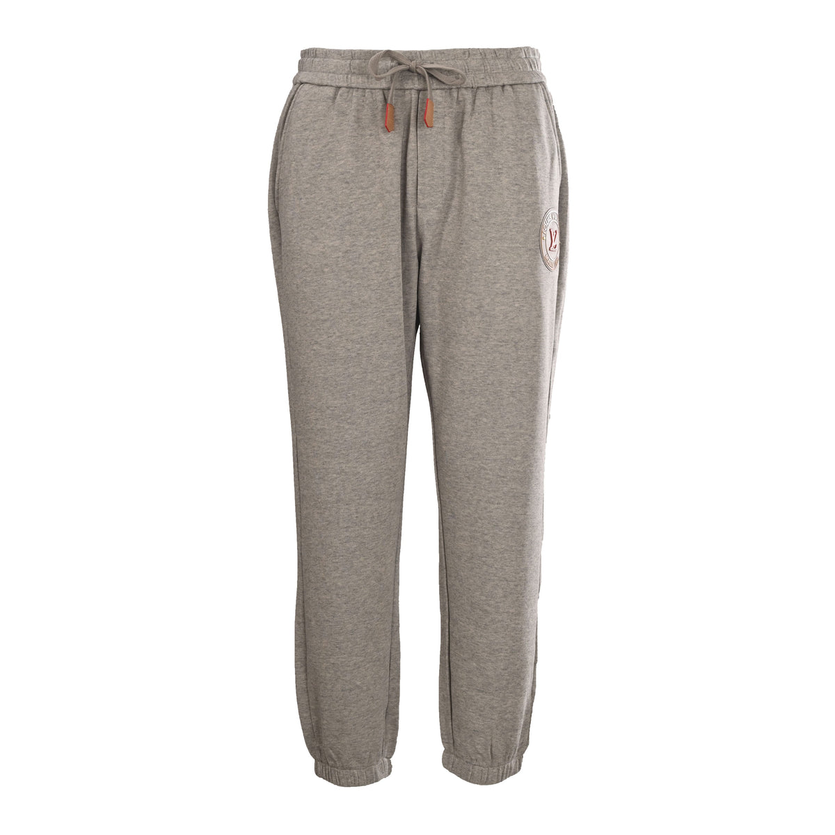 Louis Vuitton Circular Logo Cuffed Jogger Pants | Designer Full-Length Casual Streetwear Trousers
