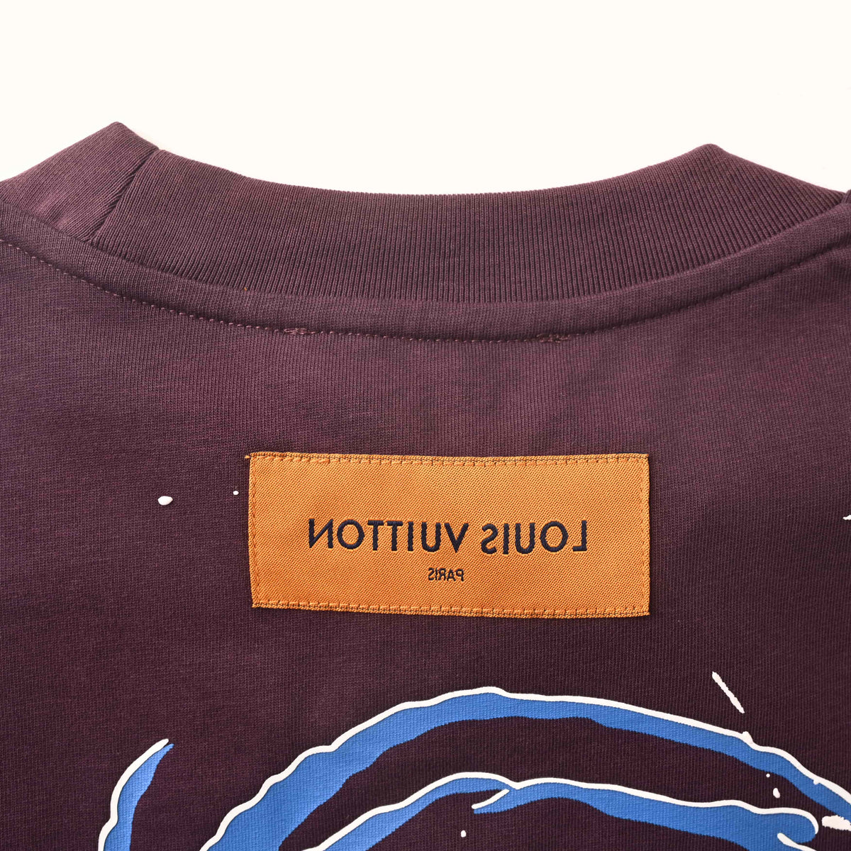 Louis Vuitton Blue Swirl Logo Graphic T-Shirt | Artistic Streetwear