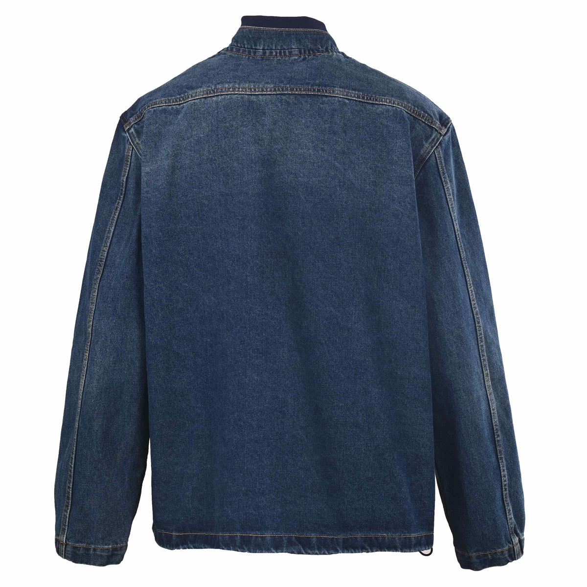 Louis Vuitton Denim Coach Jacket with Baseball Collar | Designer Jean Outerwear for Casual Streetwear