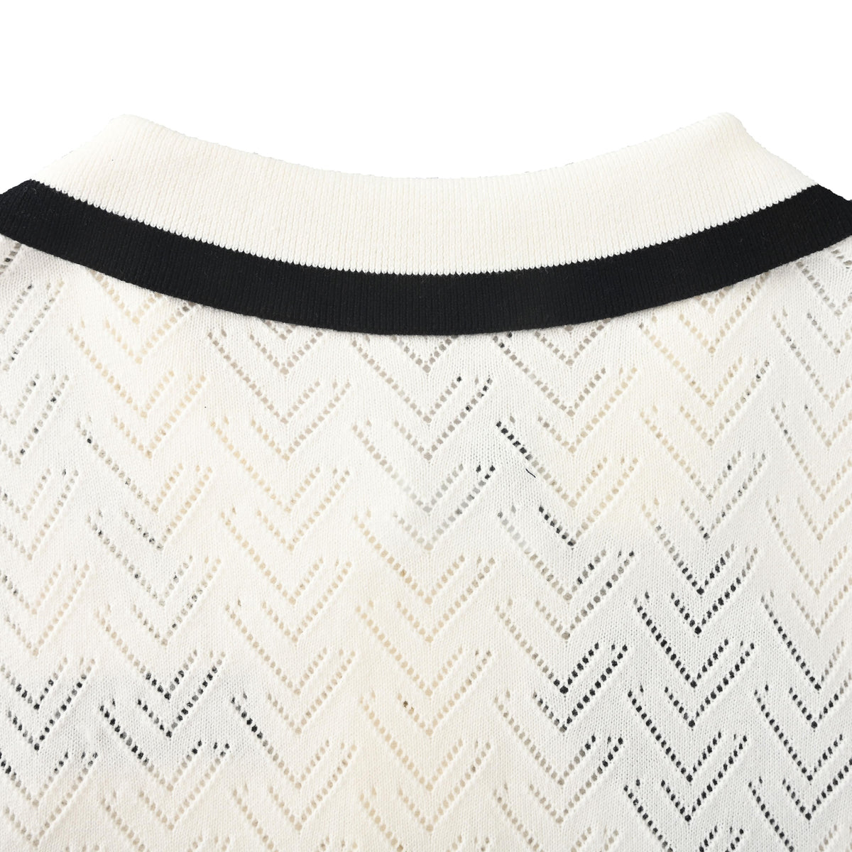 Louis Vuitton Openwork Letter Jacquard Knit Polo | Luxury Resort Wear