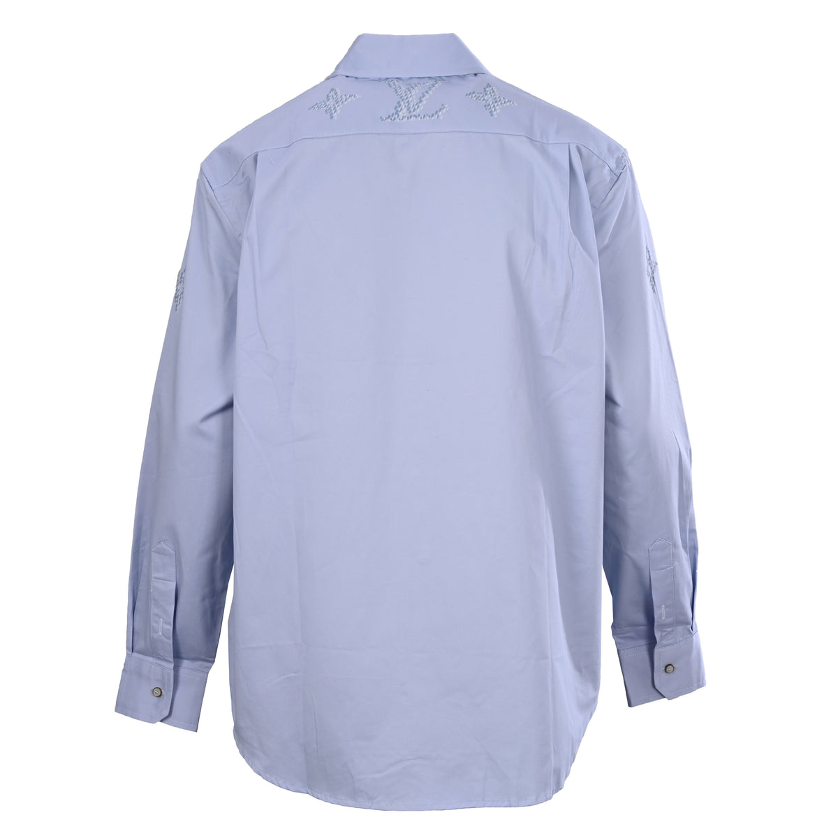 Louis Vuitton Subtle Monogram Collared Button-Up Shirt | Long-Sleeve Luxury Designer Smart Casual & Dinner Style