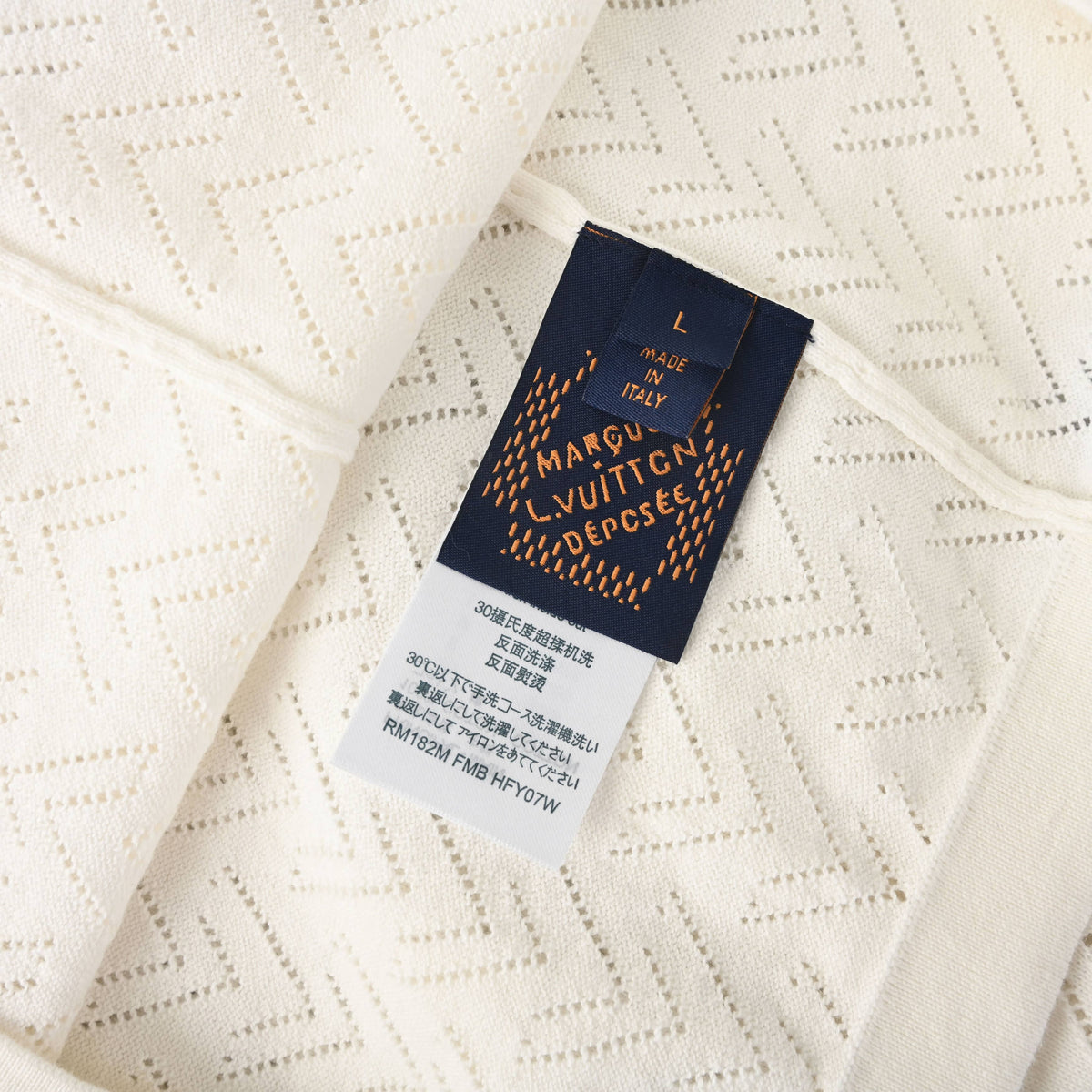 Louis Vuitton Openwork Letter Jacquard Knit Polo | Luxury Resort Wear