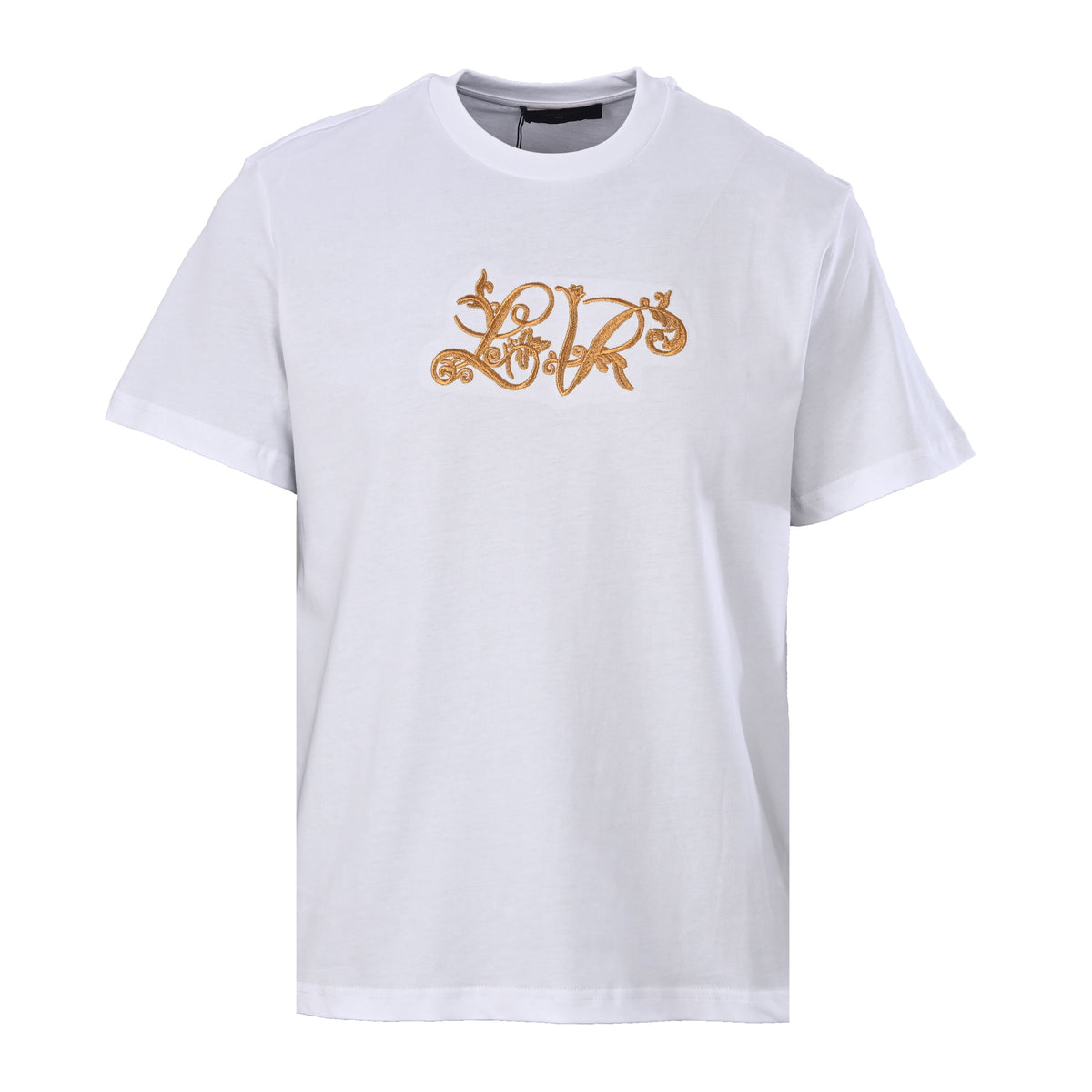 Louis Vuitton White Gold Floral Embroidered T-Shirt | Luxury Statement Tee