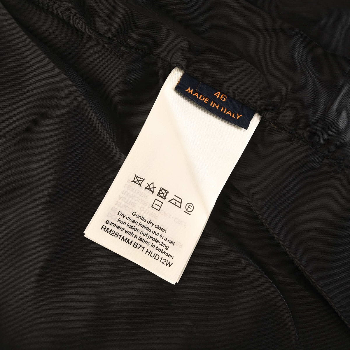 Louis Vuitton Dark Brown Monogram Denim Blazer, Wax-Finish Cotton Single-Breasted Suit Jacket with Notch Lapels and Tailored Fit