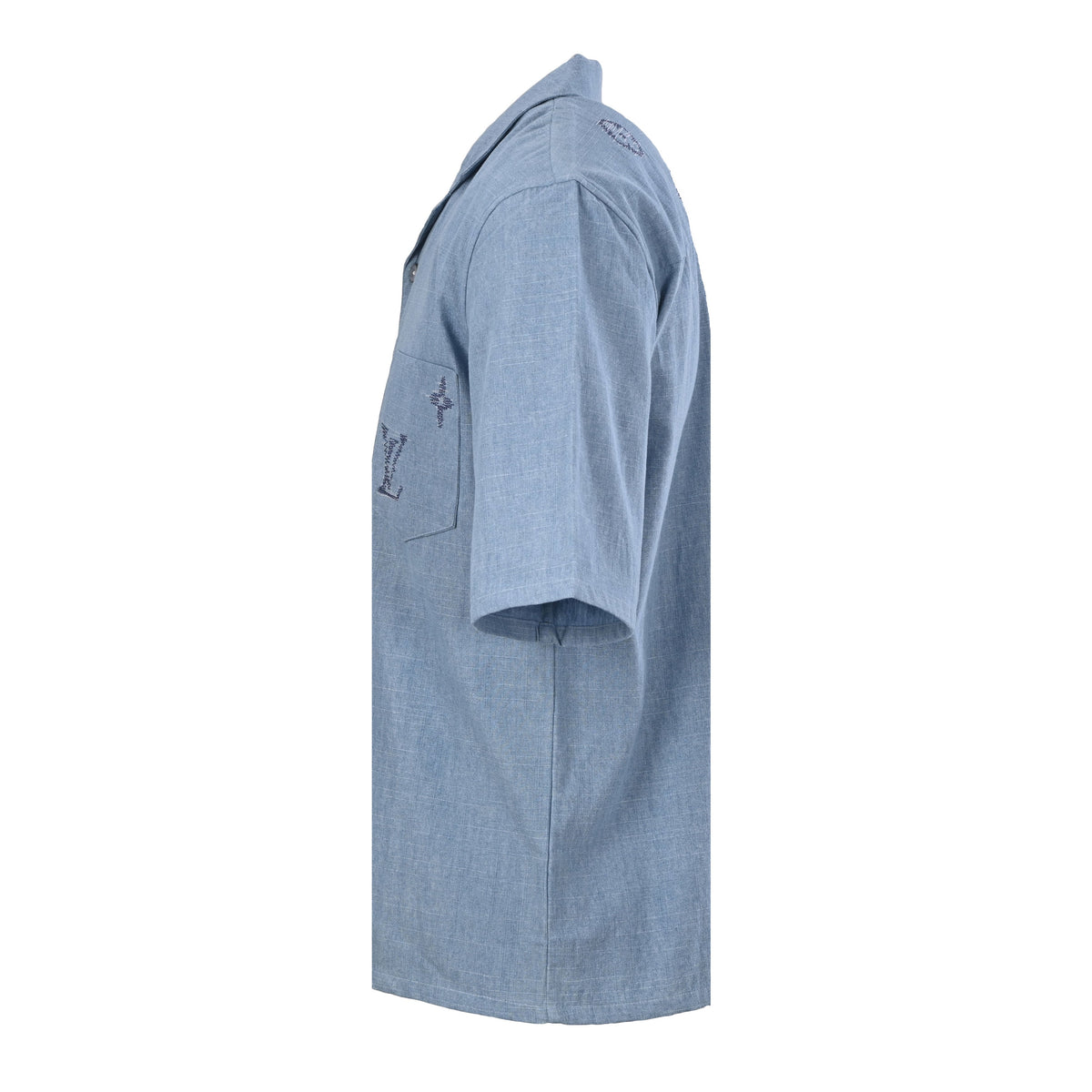 Louis Vuitton Embroidered Chambray Shirt | Designer Short-Sleeve Casual