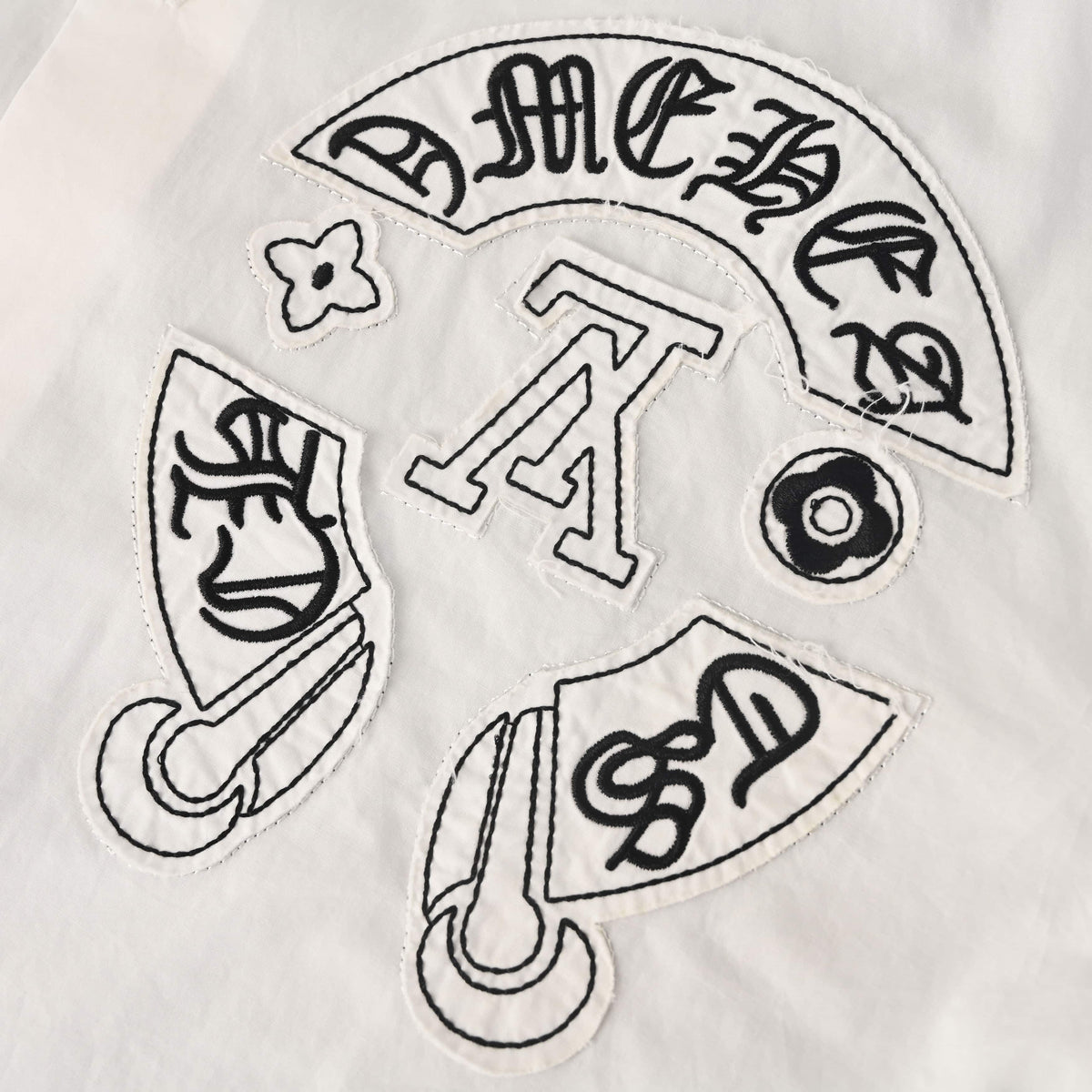 Louis Vuitton x Chrome Hearts Patchwork Long Sleeve Shirt | Designer Streetwear Statement Style