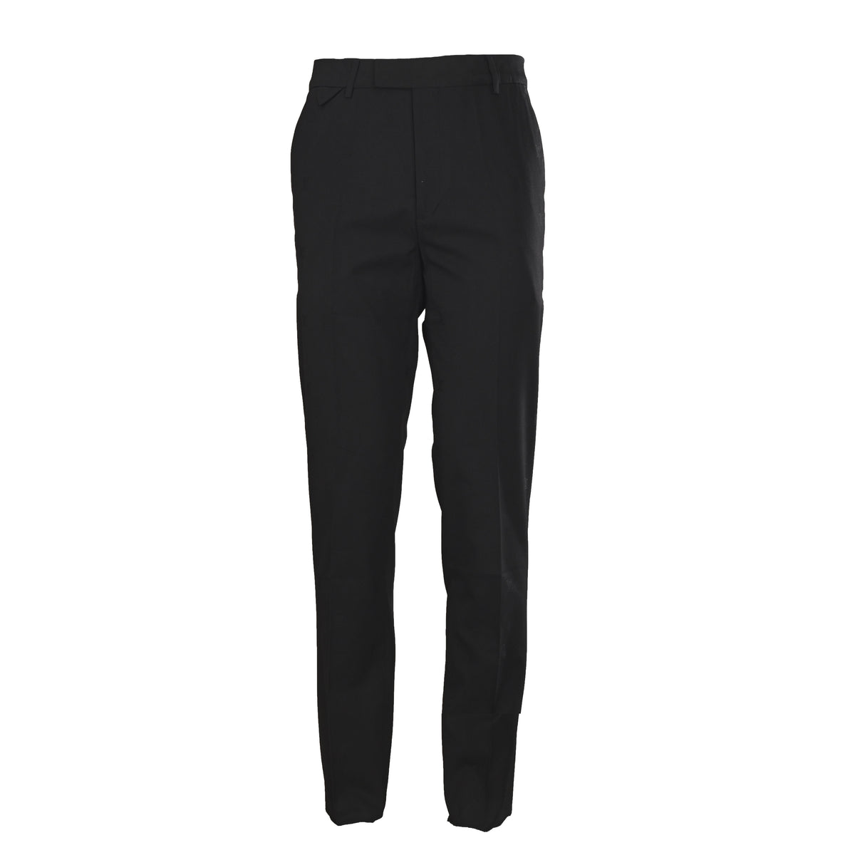 Louis Vuitton Black Tonal Monogram Jacquard Dress Trousers, Wool Satin Tailored Suit Pants with Slim Straight-Leg Silhouette and Hand-Finished Hems