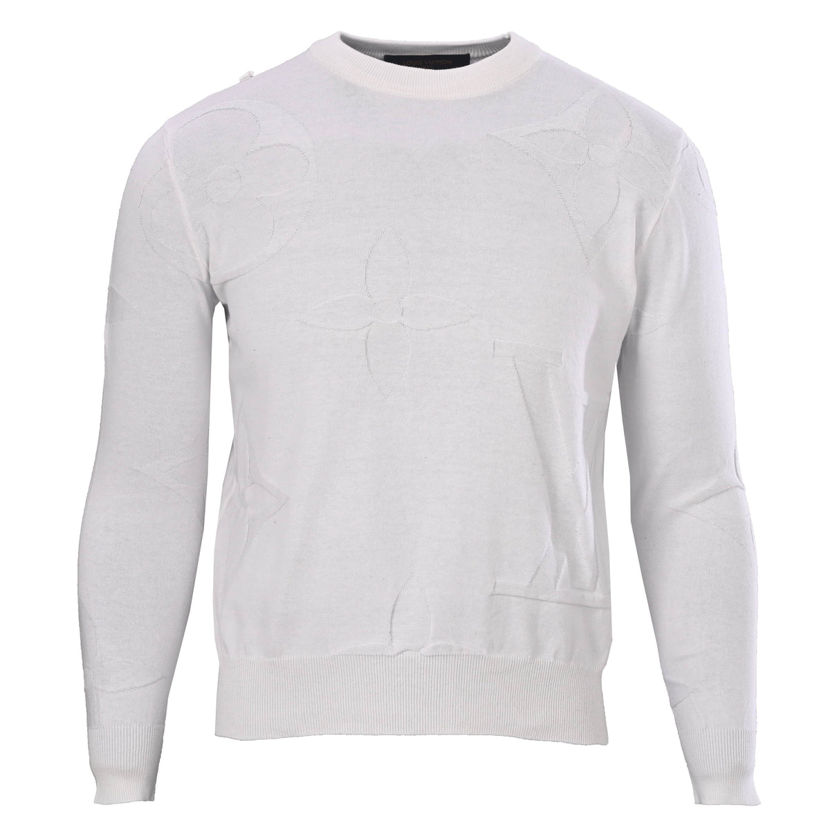 Louis Vuitton Raised Jacquard Crewneck Sweater – Luxury Designer Knitwear for Elevated Casual Style
