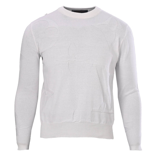 Louis Vuitton Raised Jacquard Crewneck Sweater – Luxury Designer Knitwear for Elevated Casual Style