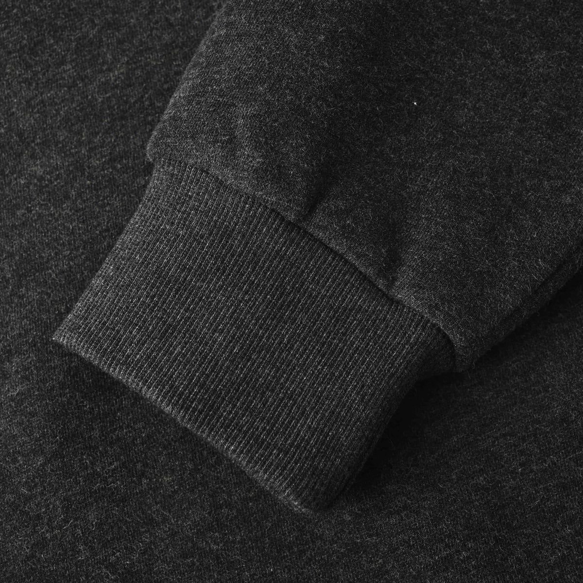 Louis Vuitton Charcoal Cotton Fleece Crewneck Sweatshirt with Embroidered Chest Logo, Zip Sleeve Pocket and Contrast Monogram Flower Back Detail