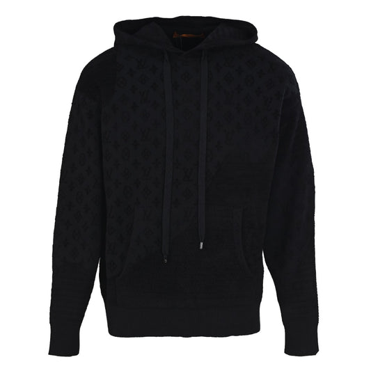 Louis Vuitton Panelled Jacquard Knit Hoodie | Designer Casualwear