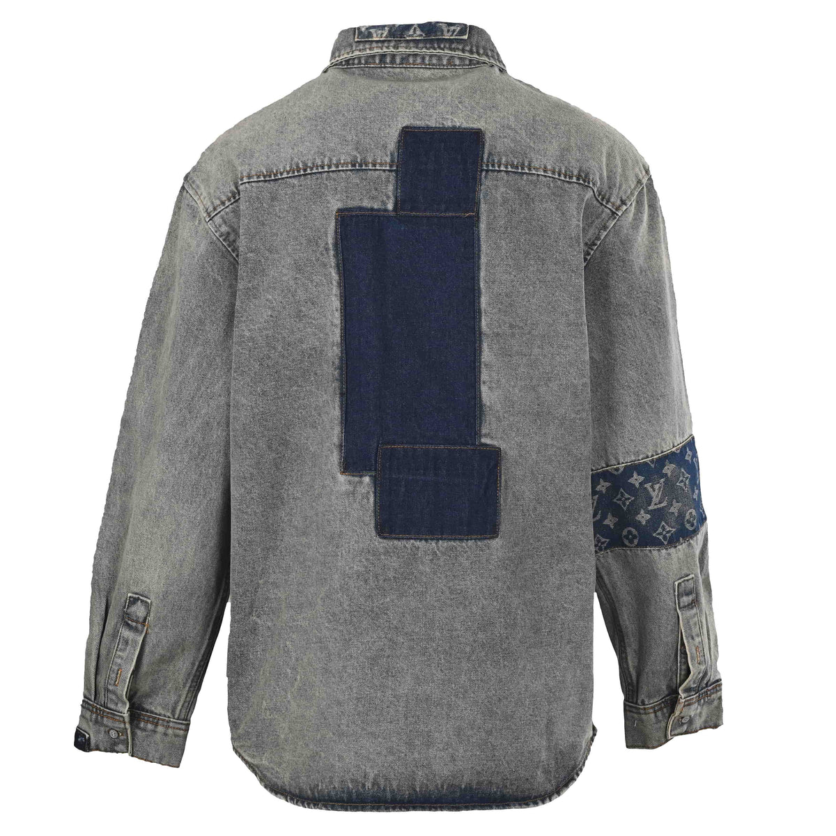 Louis Vuitton Patch Detail Denim Overshirt | Luxury Designer Skate-Inspired Shirt Jacket & Casual Streetwear Layer