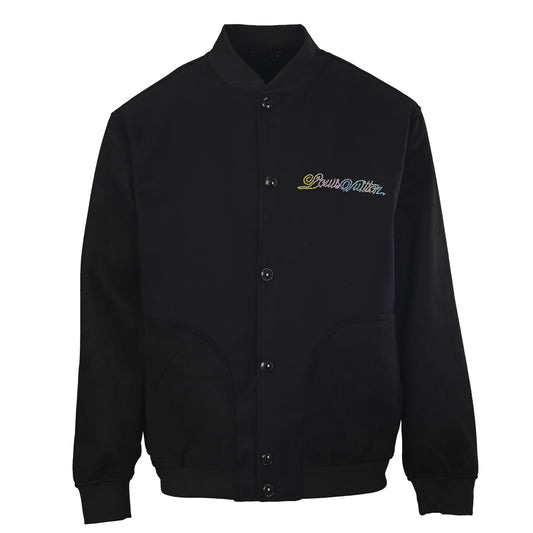 Louis Vuitton Four-Leaf Clover Rhinestone Varsity Jacket | Colorful Embellished Baseball Streetwear
