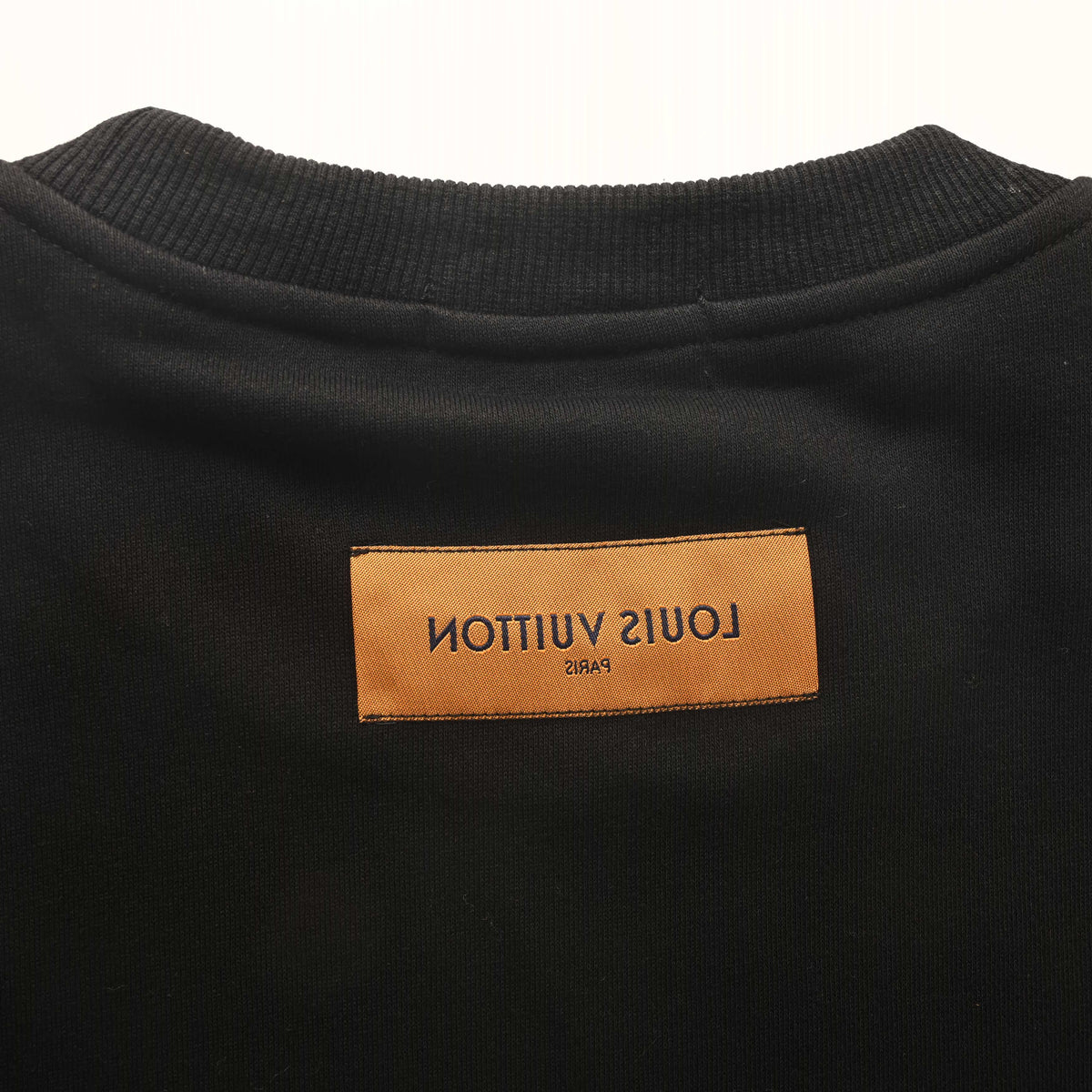 Louis Vuitton Black Hot Air Balloon Graphic Sweatshirt, Oversized Unisex Cotton Crewneck with Raised Puff Print and Travel Sketch Motifs
