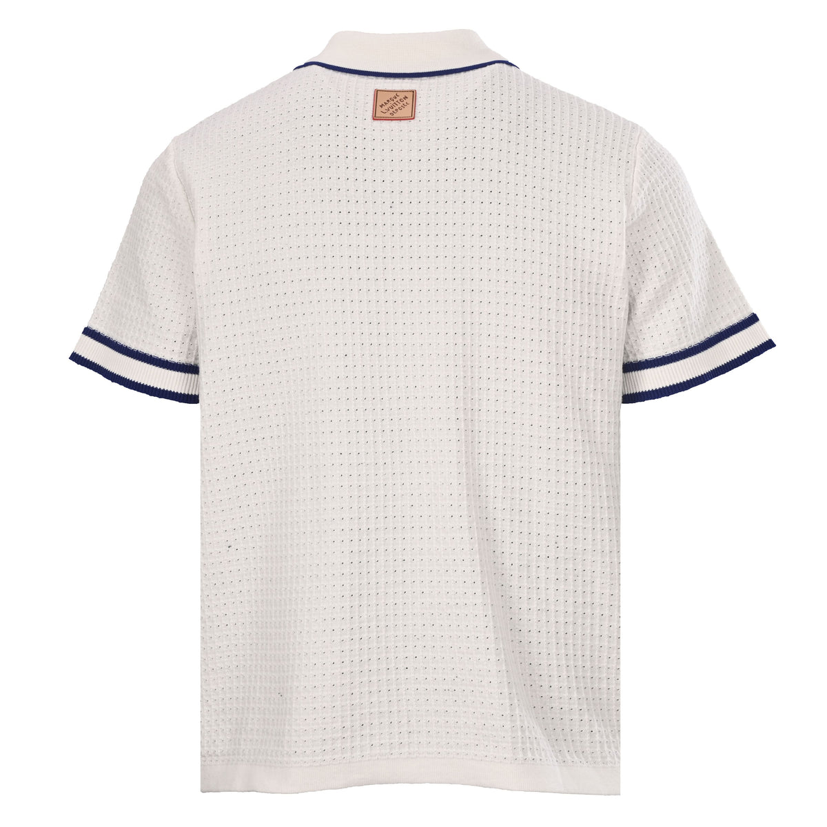 Louis Vuitton Waffle-Texture Embroidered Short-Sleeve Shirt | Luxury Designer Resort & Smart Casual Style