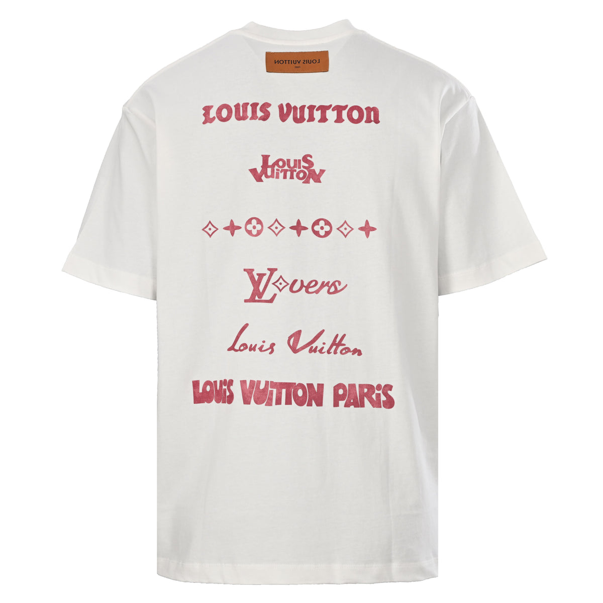 Louis Vuitton Pink Letter Layered Logo T-Shirt | Designer Graphic Streetwear