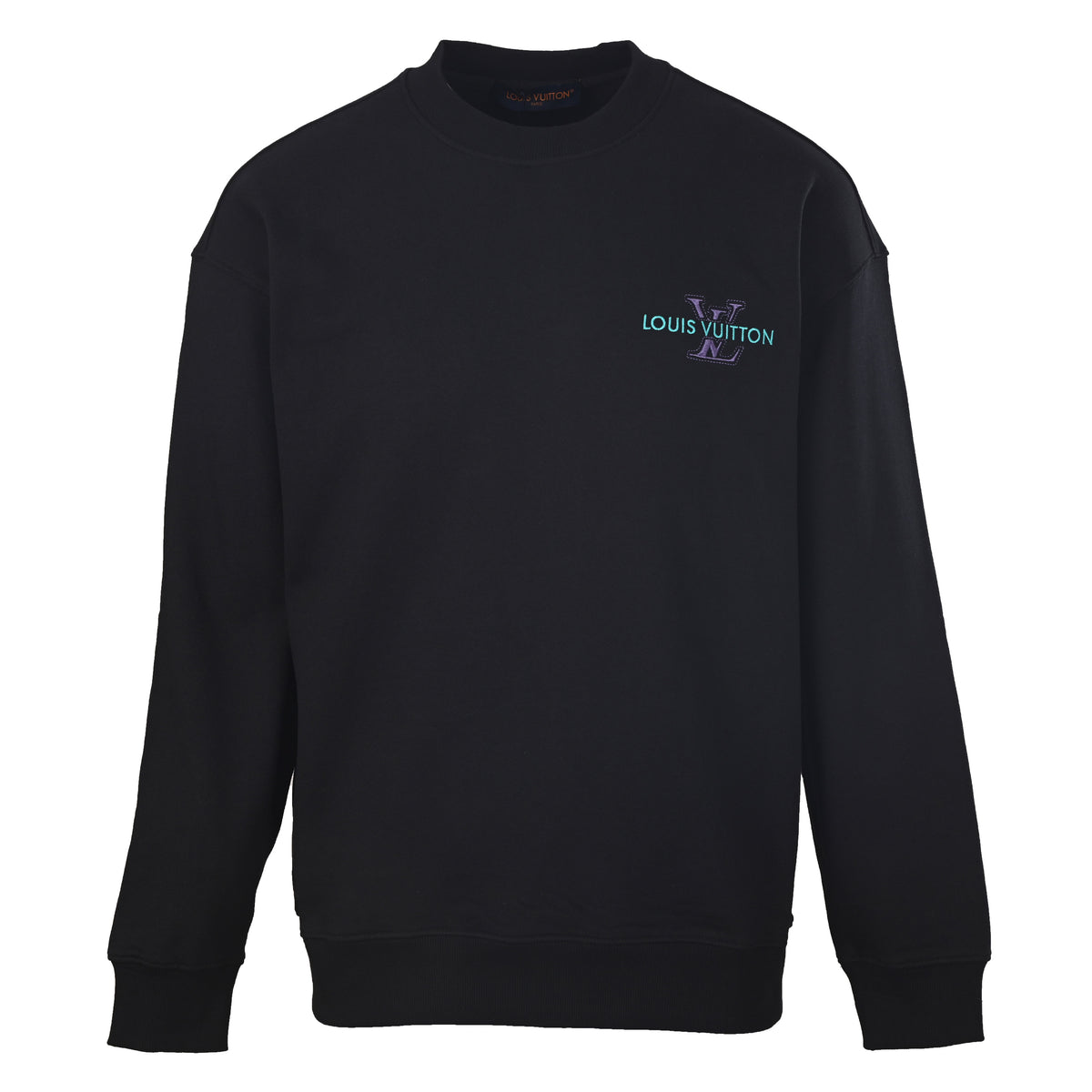 Louis Vuitton Monogram Letter Embroidered Crewneck Sweatshirt | Designer Casual Pullover for Modern Streetwear