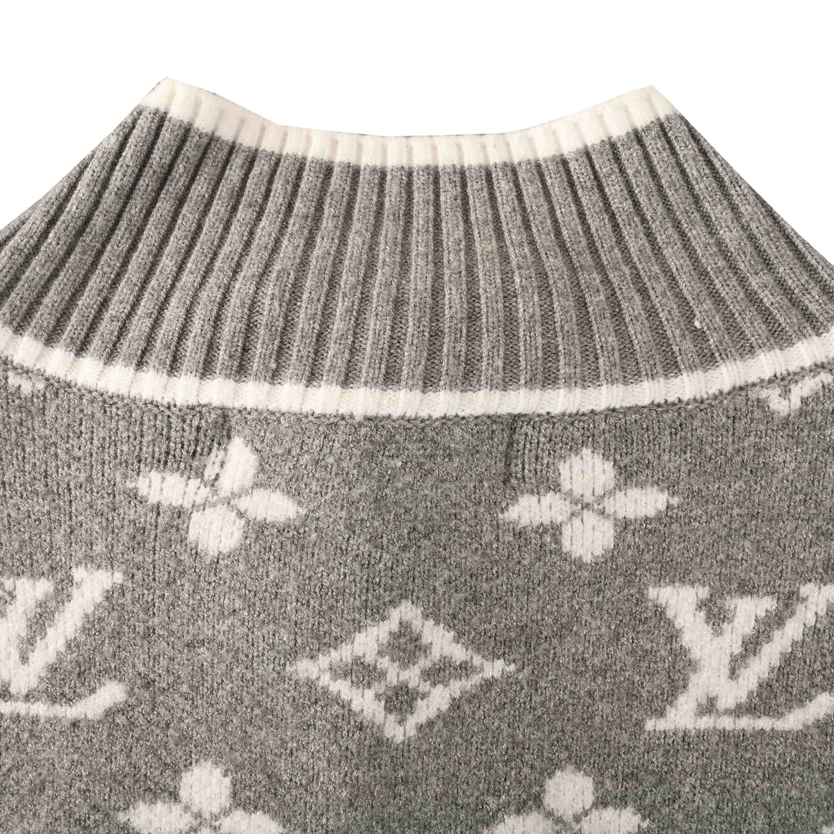 Louis Vuitton All-Over Monogram Jacquard Zip-Up Cardigan | Dual-Zip Designer Knitwear Sweater