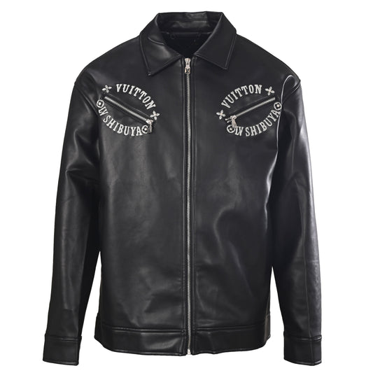 Louis Vuitton Shibuya Edition Collared Leather Biker Jacket | Moto-Inspired Designer Outerwear & Luxury Street Style