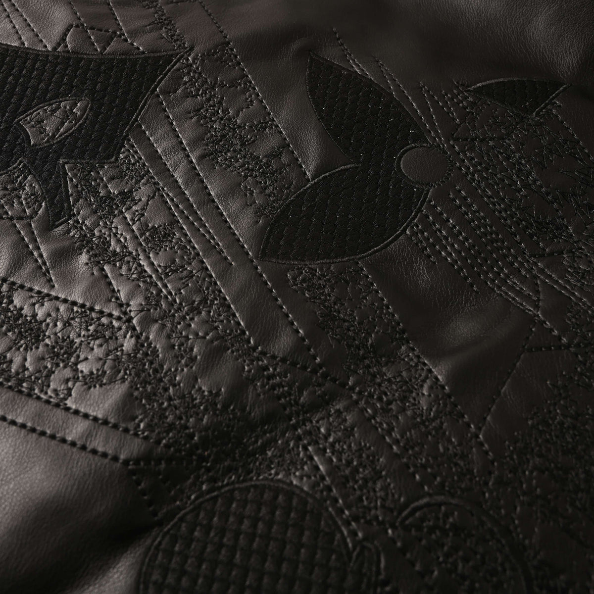 Louis Vuitton Triple Flower Embroidered Collared Leather Jacket | Luxury Outerwear & Designer Street Style