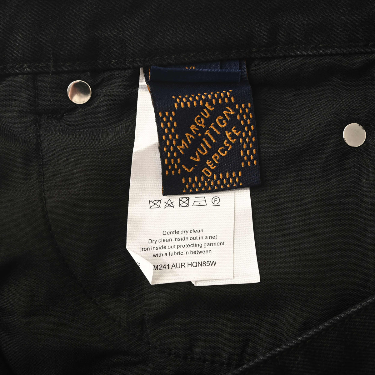 Louis Vuitton Monogram Black Wash Wide-Leg Jeans - High-Waisted Distressed Unisex Designer Denim