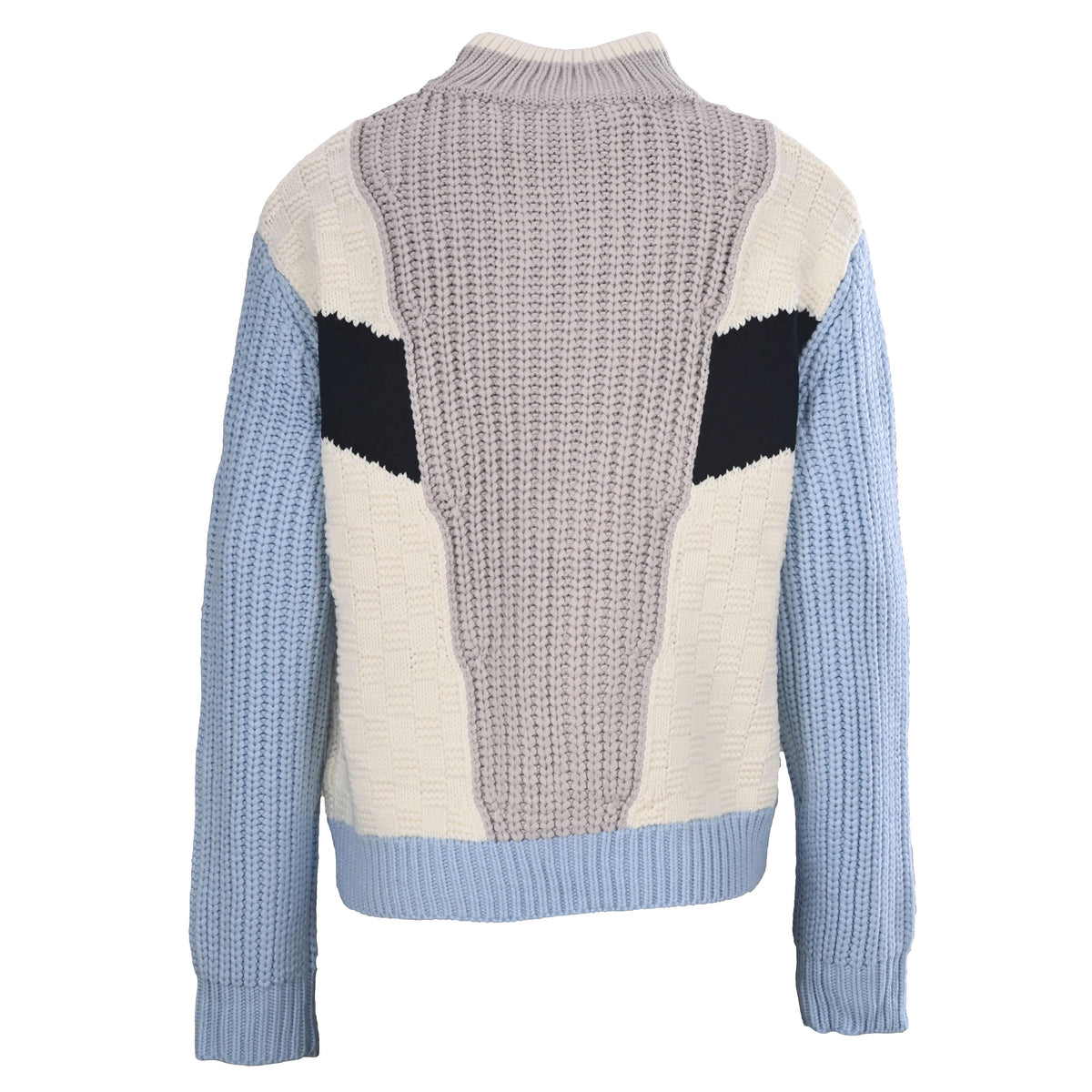 Louis Vuitton Colorblock Knit Sweater Jacket with Embroidered Logo | Designer Knitwear & Modern Streetwear Layering