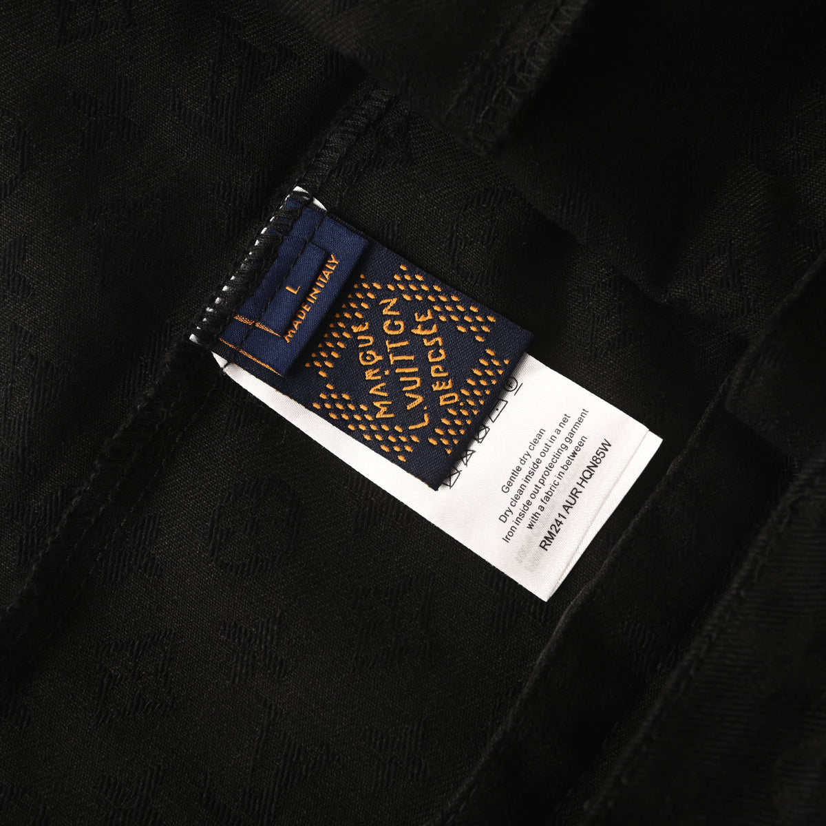 Louis Vuitton Tonal Jacquard Denim Jacket | All-Over Pattern Designer Outerwear for Understated Casual Streetwear