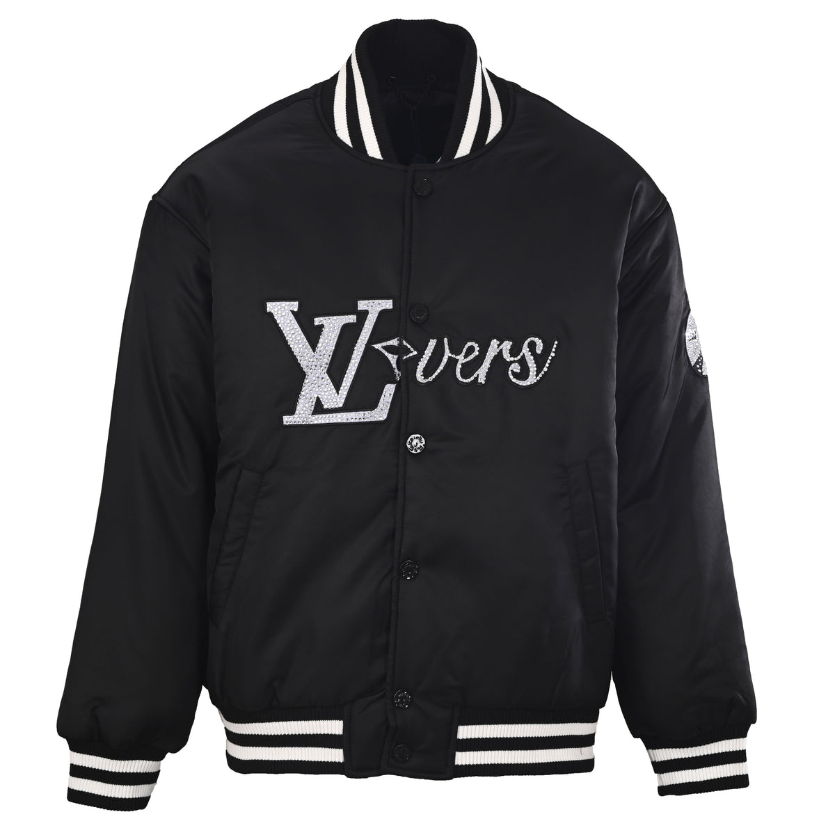 Louis Vuitton Embroidered Nylon Padded Baseball Jacket | Designer Varsity-Inspired Outerwear for Casual Streetwear