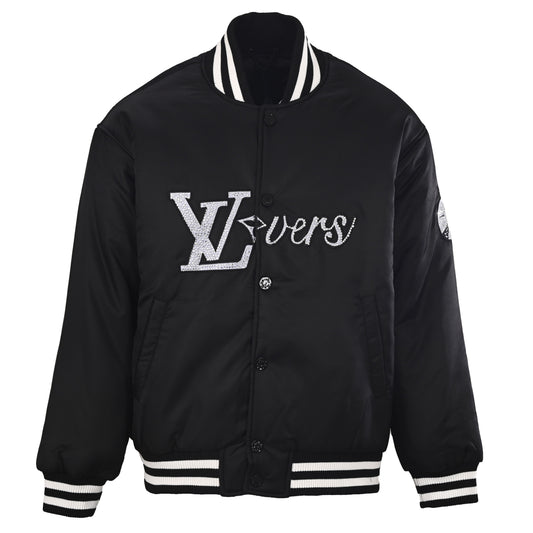 Louis Vuitton Embroidered Nylon Padded Baseball Jacket | Designer Varsity-Inspired Outerwear for Casual Streetwear