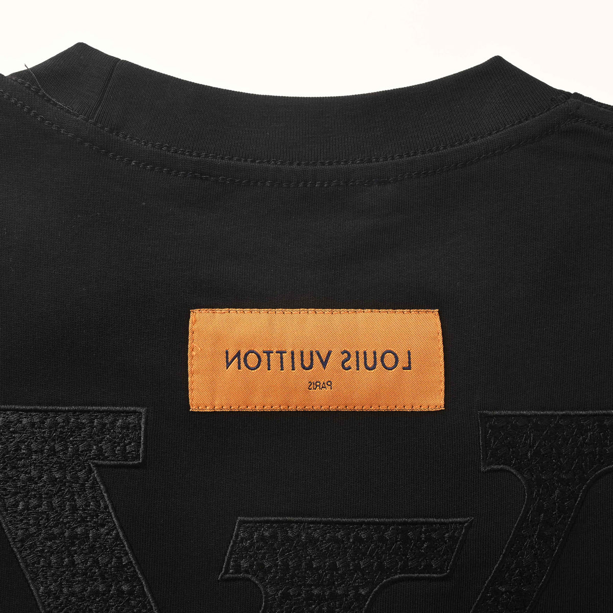 Louis Vuitton Woven-Style Letter Embroidered Tee | Luxury Casual Streetwear