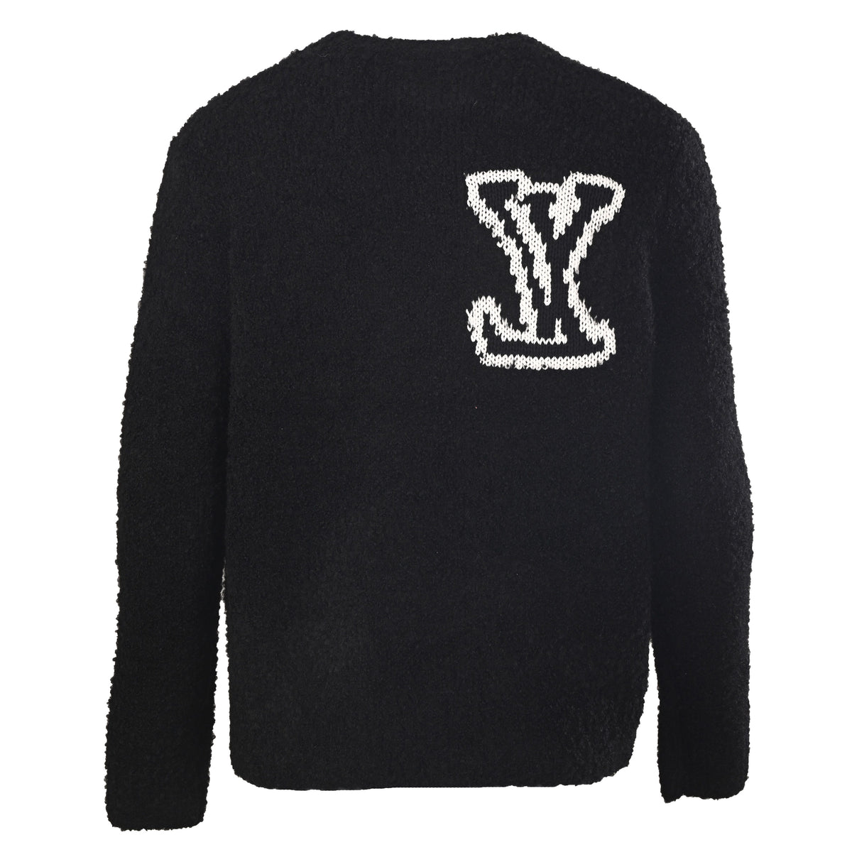 Louis Vuitton Jacquard Logo Loop-Texture Crewneck Sweater | Designer Knitwear & Casual Streetwear