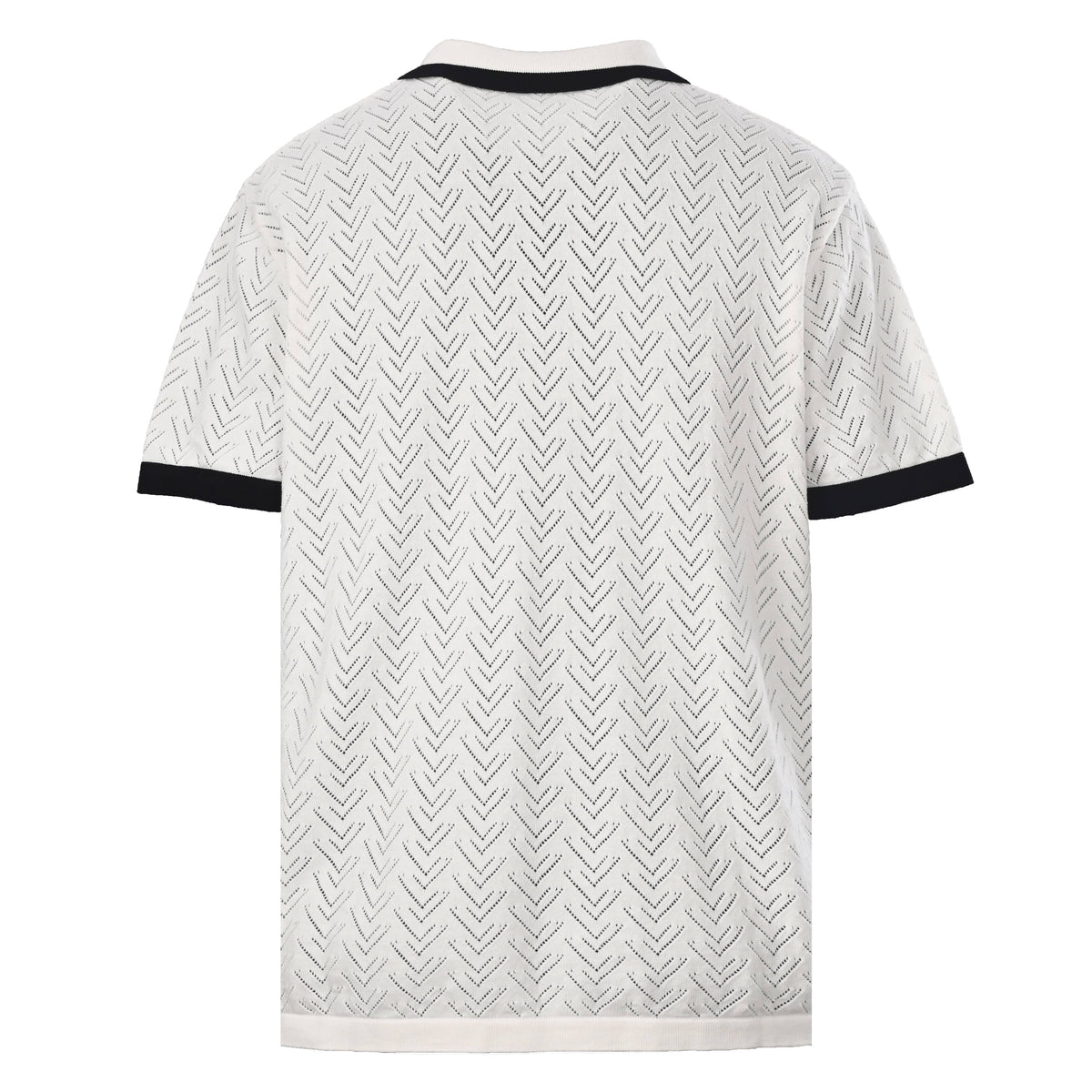 Louis Vuitton Openwork Letter Jacquard Knit Polo | Luxury Resort Wear