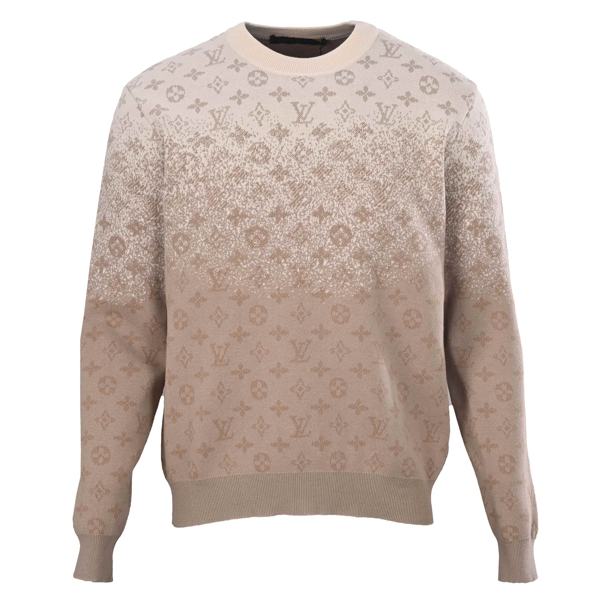 Louis Vuitton Khaki Gradient Monogram Sweater | Luxury Designer Knitwear